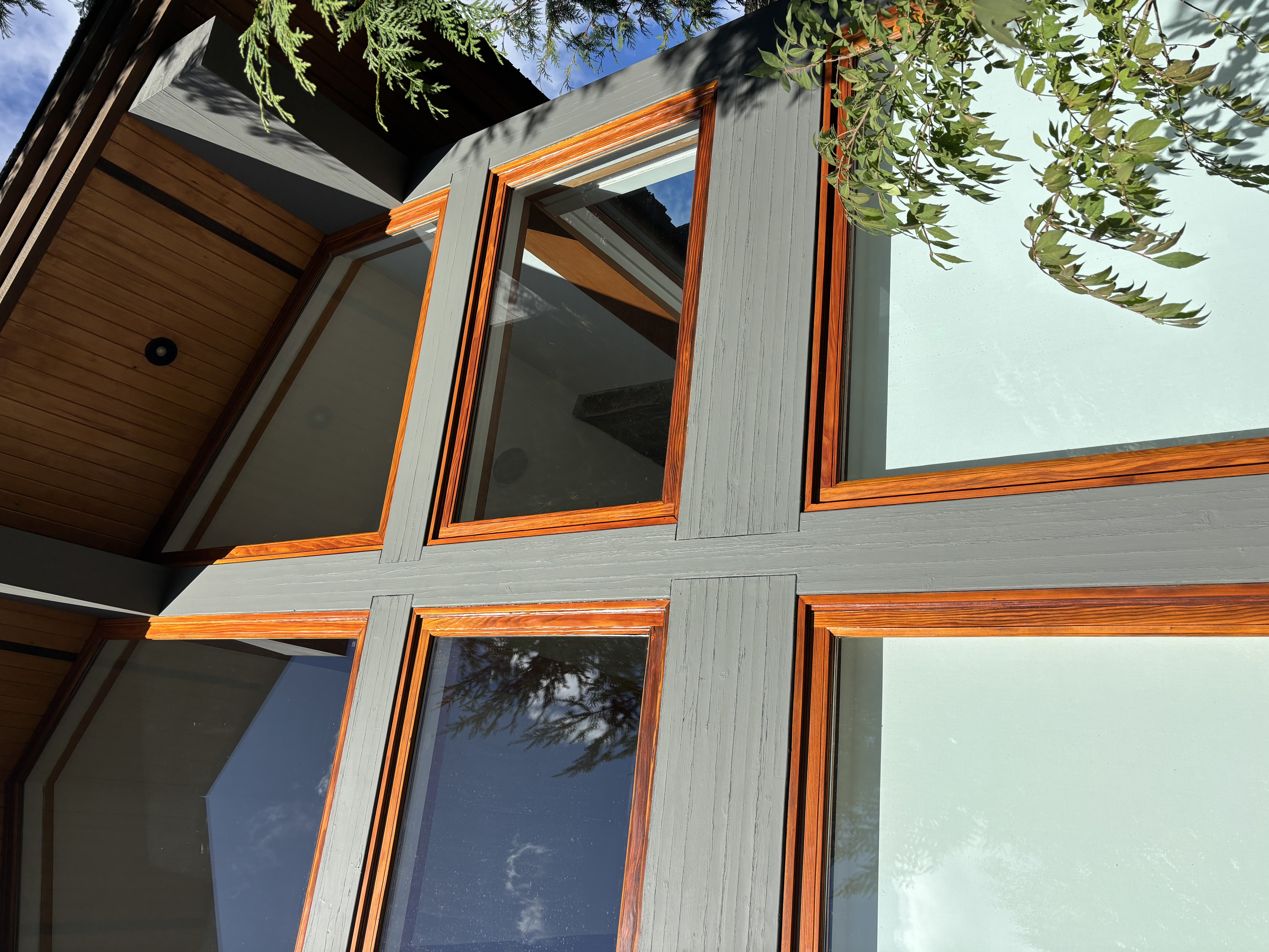 Log siding after restoration work