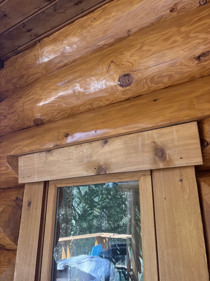 Finished cabin exterior under natural light